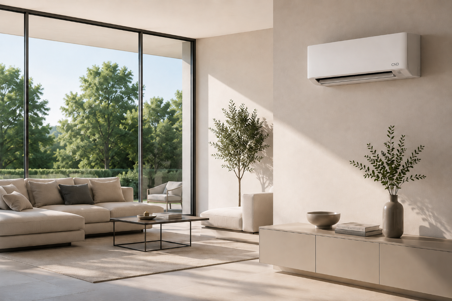 Moderne leefruimte met CND Air airco